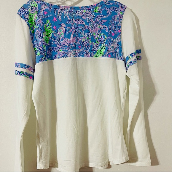 Top - Lilly Pulitzer - Amara Top - Medium Blue Peri The Turtle Package LPBOX2-14 - Picture 2 of 8